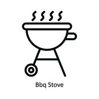 Bbq Stove Vector   outline Icon Design illustration. Kitchen and home  Symbol on White background EPS 10 File