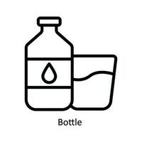 botella vector contorno icono diseño ilustración. cocina y hogar símbolo en blanco antecedentes eps 10 archivo