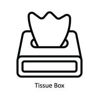 Tissue Box Vector   outline Icon Design illustration. Kitchen and home  Symbol on White background EPS 10 File