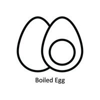 Boiled Egg Vector   outline Icon Design illustration. Kitchen and home  Symbol on White background EPS 10 File