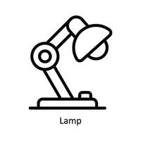 Lamp Vector   outline Icon Design illustration. Kitchen and home  Symbol on White background EPS 10 File