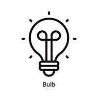 Bulb Vector   outline Icon Design illustration. Kitchen and home  Symbol on White background EPS 10 File