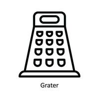 Grater Vector   outline Icon Design illustration. Kitchen and home  Symbol on White background EPS 10 File