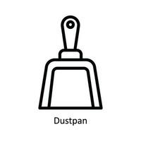 Dustpan Vector   outline Icon Design illustration. Kitchen and home  Symbol on White background EPS 10 File