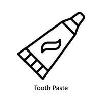 Tooth Paste Vector   outline Icon Design illustration. Kitchen and home  Symbol on White background EPS 10 File