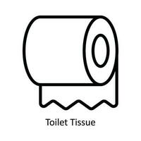 Toilet Tissue Vector   outline Icon Design illustration. Kitchen and home  Symbol on White background EPS 10 File