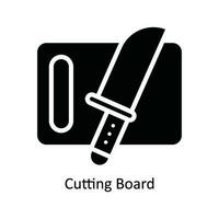 Cutting Board Vector   solid Icon Design illustration. Kitchen and home  Symbol on White background EPS 10 File