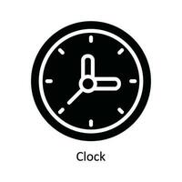 Clock Vector   solid Icon Design illustration. Kitchen and home  Symbol on White background EPS 10 File