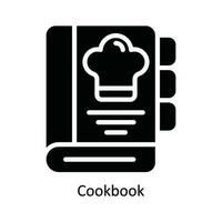 Cookbook Vector   solid Icon Design illustration. Kitchen and home  Symbol on White background EPS 10 File