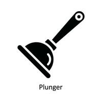 Plunger  Vector   solid Icon Design illustration. Kitchen and home  Symbol on White background EPS 10 File