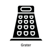 Grater Vector   solid Icon Design illustration. Kitchen and home  Symbol on White background EPS 10 File