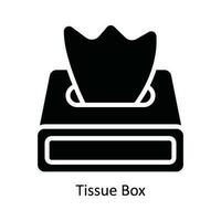 Tissue Box Vector   solid Icon Design illustration. Kitchen and home  Symbol on White background EPS 10 File