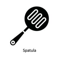 espátula vector sólido icono diseño ilustración. cocina y hogar símbolo en blanco antecedentes eps 10 archivo