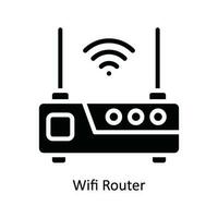 Wifi Router Vector   solid Icon Design illustration. Kitchen and home  Symbol on White background EPS 10 File
