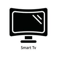 inteligente televisión vector sólido icono diseño ilustración. cocina y hogar símbolo en blanco antecedentes eps 10 archivo