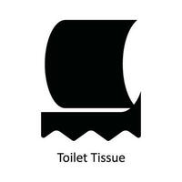 Toilet Tissue Vector   solid Icon Design illustration. Kitchen and home  Symbol on White background EPS 10 File