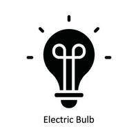 eléctrico bulbo vector sólido icono diseño ilustración. cocina y hogar símbolo en blanco antecedentes eps 10 archivo