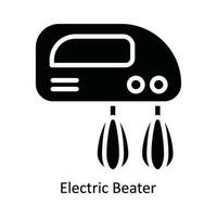 Electric Beater Vector   solid Icon Design illustration. Kitchen and home  Symbol on White background EPS 10 File