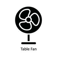 Table Fan Vector   solid Icon Design illustration. Kitchen and home  Symbol on White background EPS 10 File