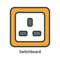 Switchboard Vector Fill outline Icon Design illustration. Nature and ecology Symbol on White background EPS 10 File