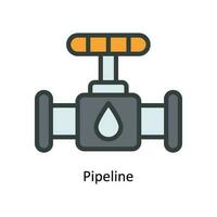 Pipeline Vector Fill outline Icon Design illustration. Nature and ecology Symbol on White background EPS 10 File