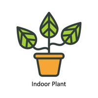 Indoor Plant Vector Fill outline Icon Design illustration. Nature and ecology Symbol on White background EPS 10 File