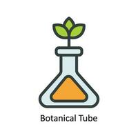 Botanical Tube  Vector Fill outline Icon Design illustration. Nature and ecology Symbol on White background EPS 10 File