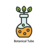 Botanical Tube  Vector Fill outline Icon Design illustration. Nature and ecology Symbol on White background EPS 10 File
