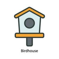 Birdhouse Vector Fill outline Icon Design illustration. Nature and ecology Symbol on White background EPS 10 File