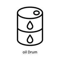 oil Drum Vector  outline Icon Design illustration. Nature and ecology Symbol on White background EPS 10 File