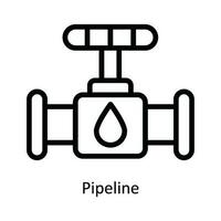 Pipeline Vector  outline Icon Design illustration. Nature and ecology Symbol on White background EPS 10 File