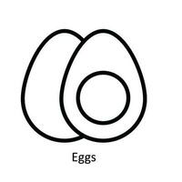 Eggs Vector  outline Icon Design illustration. Nature and ecology Symbol on White background EPS 10 File