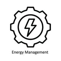 Energy Management  Vector  outline Icon Design illustration. Nature and ecology Symbol on White background EPS 10 File