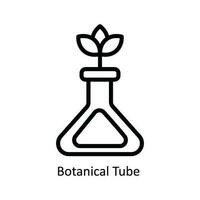 Botanical Tube  Vector  outline Icon Design illustration. Nature and ecology Symbol on White background EPS 10 File