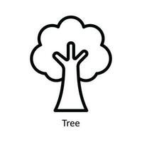 Tree Vector  outline Icon Design illustration. Nature and ecology Symbol on White background EPS 10 File