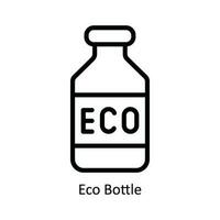 Eco Bottle Vector  outline Icon Design illustration. Nature and ecology Symbol on White background EPS 10 File