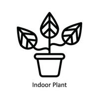 interior planta vector contorno icono diseño ilustración. naturaleza y ecología símbolo en blanco antecedentes eps 10 archivo