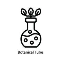 Botanical Tube  Vector  outline Icon Design illustration. Nature and ecology Symbol on White background EPS 10 File