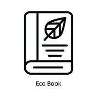 eco libro vector contorno icono diseño ilustración. naturaleza y ecología símbolo en blanco antecedentes eps 10 archivo