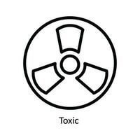 Toxic  Vector  outline Icon Design illustration. Nature and ecology Symbol on White background EPS 10 File