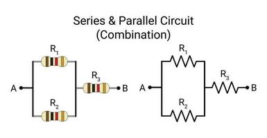 Resistors in Series and Parallel Combinations vector