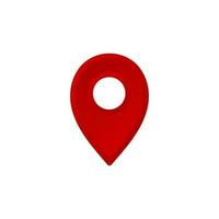 Red Pin Location Icon Vector
