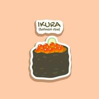 Ikura Sushi Vector