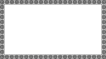 Rectangle border with seamless pattern vector