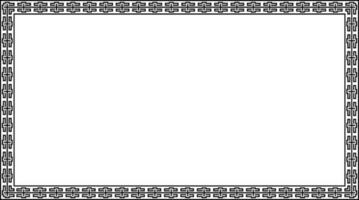 Rectangle border with seamless pattern vector