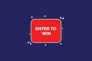 new enter to win, level, sign, speech, bubble  banner, vector