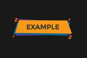 new example, level, sign, speech, bubble  banner, vector