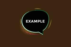 new example, level, sign, speech, bubble  banner, vector