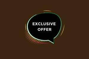 new exclusive offer, level, sign, speech, bubble  banner, vector