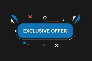 new exclusive offer, level, sign, speech, bubble  banner, vector